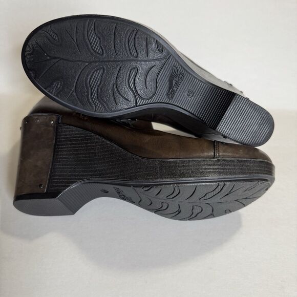 Dansko Fanny Mary Jane Brown Leather Studded Wedge Heels EUR 40 9.5-10 - Picture 6 of 13